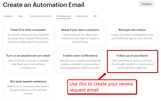 create automation email