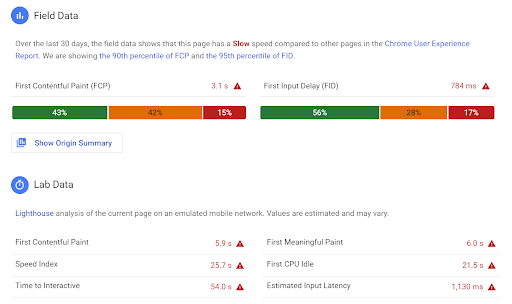 pagespeed insight