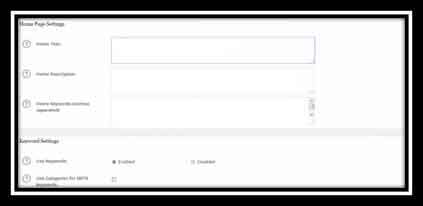 home page setting
