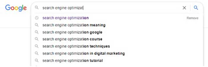 Google search result